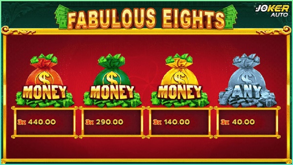 อัตราการจ่ายเงินรางวัล Fabulous Eights