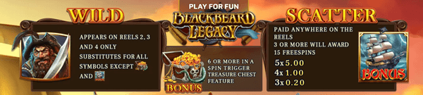 โบนัสของเกม Blackbeard Legacy