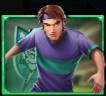 สัญลักษณ์ นักเตะสีเขียว เกมสล็อต Spin & Score Megaways